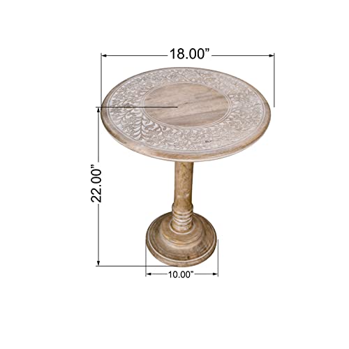 Coffee Tablec Coffee Table for living room, Wooden End Table, Small Table, Night Stand, Side Table, Bedside Table, Entry Table, Side Table for Magazine, Books & Plants-18 x22 White Wash The Wooden Town