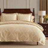 Martha Stewart - Queen Duvet Cover Set, Soft Cotton Blend Jacquard Bedding for Year Round, 3 Piece Bed Set with Matching Pillowcases (Vintage Damask Beige) Martha Stewart