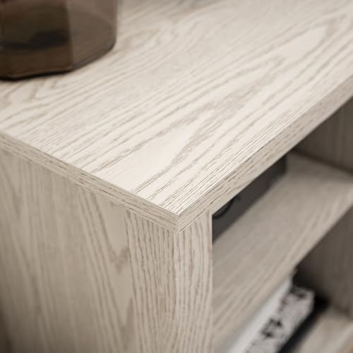 Walker Edison Wren Classic White Wash TV Console for 65 + Inch Television Fireplace Entertainment Center, 58 Inch Walker Edison