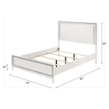 Acme Haiden Wooden Eastern King Bed with LED Lighting in White ACME Furniture