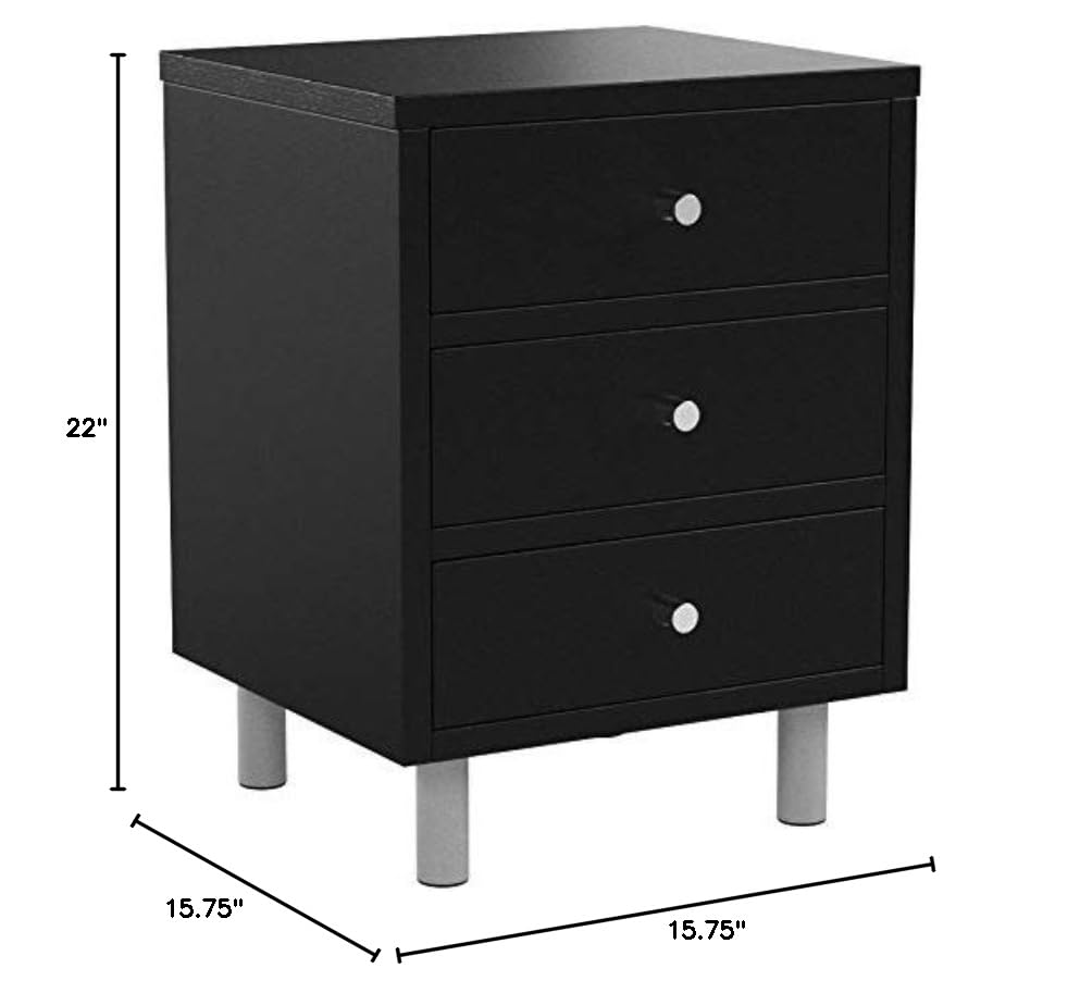 Winsome Daniel Night Stand, Black