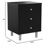 Winsome Daniel Night Stand, Black Winsome