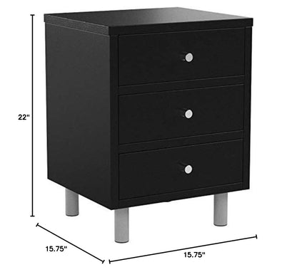 Winsome Daniel Night Stand, Black