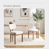 HAIZAO Large Retro Dining Table Set for 4, Modern Oval Kitchen Table Set with 4 Upholstered Chairs, Solid MDF Table with 2-Layer Storage Shelf and Wood Slide Door, Luxury Beige Chenille Chairs HAIZAO