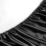 GOLAL Satin Sheets Full Size - 4 Pieces Luxury Silky Soft Bed Sheets, Wrinkle-Free Black Satin Silk Sheet Set with 1 Deep Pocket Fitted Sheet, 1 Flat Sheet, 2 Pillow Cases GOLAL