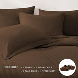 Monbix Full Comforter Set - 7 Pieces Chocolate Brown Bed in a Bag Full Size Bedding Sets with Comforters, All Seasons Comforter with Sheets, Pillowcases & Shams Monbix