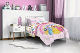 Jay Franco Disney Princess Rainbow 5 Piece Twin Bed Set - Includes Comforter & Sheet Set - Bedding Features Aurora, Belle, & Cinderella - Super Soft Fade Resistant Microfiber Jay Franco