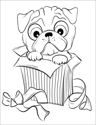 Cute Dogs Coloring Book for Kids Ages 4-8: Adorable Cartoon Dogs & Puppies WoodArtSupply