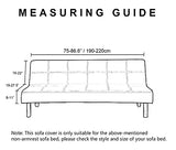 WOMACO Printed Futon Cover Stretch Sofa Bed Slipcovers Full Twin Queen Size Armless Couch Loveseat Protector Covers with Elastic Bottom for Living Room Bedroom Furniture (Rain Leaves, 75"-86.6") WOMACO