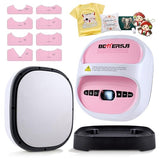BetterSub Heat Press Machine for T-Shirts, Portable Heat Press, Iron Press for Sublimation and HTV Vinyl Shirt Press Machine for Hat, Bags, Heating Transfer Projects (8.27"×9.06" Pink) BetterSub