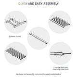 Bonn Mahogany Wood Black Porch Swing Cambridge Casual
