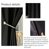 AUCOOMA Thickened Blackout Bunk Bed Curtains Dorm Room Privacy Canopy Bottom Loft,Black,2 Pieces AUCOOMA