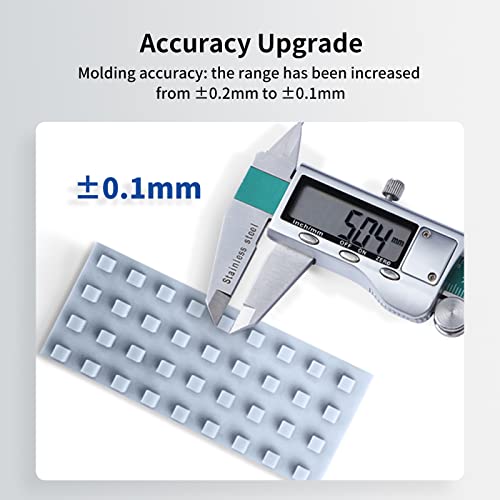 ANYCUBIC Upgraded Standard 3D Printer Resin, 405nm SLA Fast UV-Curing Resin, High Precision & Rapid Photopolymer for 8K Capable LCD/DLP/SLA 3D Printing (Grey, 1000g)