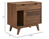 Modway EEI-6796-WAL Render Cat Cabinet, Walnut Modway