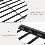 VECELO Bunk Bed Twin Over Twin, Metal Bunkbeds with Ladder and Full-Length Guardrail, No Box Spring Needed, Space Saving, Noise Free, Black VECELO