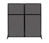 Versare Workstation Partition | Portable Wall Divider | Modern Office Cubicle | Free Standing Privacy Screen | Flexible Work Space | 66" x 70" Charcoal Gray Fabric Panels VERSARE