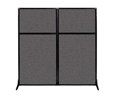 Versare Workstation Partition | Portable Wall Divider | Modern Office Cubicle | Free Standing Privacy Screen | Flexible Work Space | 66" x 70" Charcoal Gray Fabric Panels VERSARE
