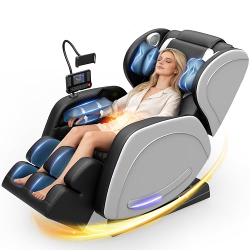 Megashock SL Track 2026 Massage Chair Full Body, Zero Gravity Massage Chair with Back Heat, 12 Fixed Rollers, Foot Massage, Airbag Massage and Bluetooth Speaker for Home and Office Megashock