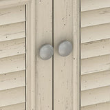 Bush Furniture Fairview Small Storage Cabinet with Doors, Antique White/Tea Maple (WC53296-03) Bush Business Furniture