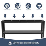 Fizgot Black Fish Tank Stand Metal Aquarium Stand 55-75 Gallon Aquarium Turtle Tank 48.4" x 14.8" x 29.1" Breeder Reptile Tank Stand Fizgot