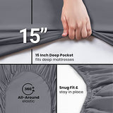 Utopia Bedding Twin XL Fitted Sheets - Bulk Pack of 2 Bottom Sheets - Soft Brushed Microfiber - Deep Pockets - Shrinkage & Fade Resistant - Easy Care (Twin XL, Grey) Utopia Bedding