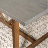 Walker Edison Modern Farmhouse Small Kitchen Furniture Dining Room Table Wood, 72 Inch, Grey and Brown Walker Edison