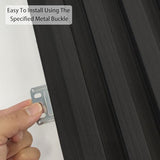 INNO STICKERS 6-Piece WPC Acoustic Slat Wall Panel for Modern Interior Decor, 94.5” x 6.5” 3D Wood Slat Wall Paneling for Living Room, Charcoal, 25.6 Sq.Ft INNO STICKERS