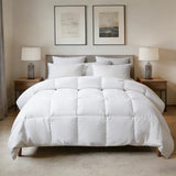 Hotel Suite Feather Down Comforter, Natural Fluffy Duvet Insert, Luxurious Hotel Collection Quilts, All Season Bedding Comforter, 100% Cotton Cover（Full/Queen Size, 88 x 88 Inch, White） Hotel Suite