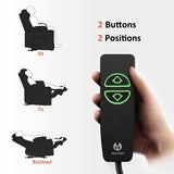 MCombo Zero Gravity Power Recliner Chair with Heat and Vibration Massage, Reclining Chair with USB Ports, Cup Holders for Living Room, Faux Leather PR621 (Black)