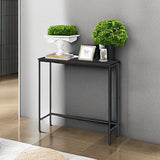 HOOBRO Narrow Console Table, 29.5" Small Entryway Table, Thin Sofa Table, Side Table, Display Table, for Hallway, Bedroom, Living Room, Foyer, Black BK75XG01 HOOBRO