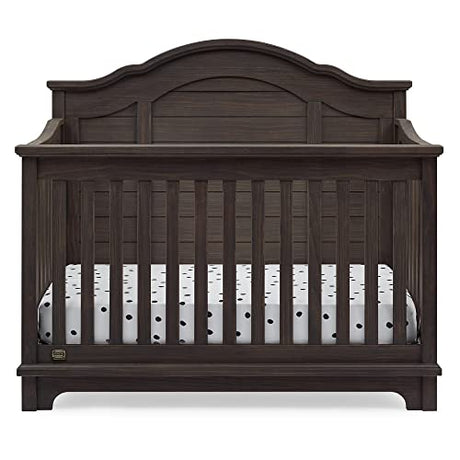 Delta Children Simmons Kids Asher 6-in-1 Convertible Crib with Toddler Rail, Rustic Grey Delta Children