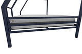 Novogratz Maxwell Twin-Over-Full Metal Bunk Bed with Ladder and Guardrails, Navy Blue Novogratz