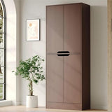 Housoul 71" Tall Freestanding Pantry Storage Cabinet, 4 Doors Larder Cupboard with Adjustable Shelves, Kitchen Hutch for Kitchen & Dining Room, Walnut Housoul