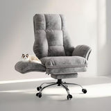 Big and Tall Office Chair, Flip Armrests for Pets & Cross Legged Sitting, Executive Ergonomic Computer Gaming Chair with Foot Rest, Premium Tech Fabric Wide Seat Reclining Desk Chair