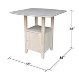 IC International Concepts T-3638DPG Bistro Table, Unfinished IC International Concepts