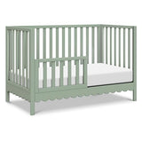DaVinci Sammy Scallop 4-in-1 Convertible Crib in Light Sage, GREENGUARD Gold Certified DaVinci