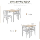 VECELO 3 Piece Dining Table Set for 2 with Chairs, Wood Table-top & PU Padded Seat for Small Space Kitchen VECELO