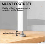 JXCAA Ladder Bookcase for Computer Desk, Dorm Room Desk Hutch, MDF + Steel Frame Material, Desktop Storage Rack, DIY Storage, L55/ 75/95 Cm JXCAA