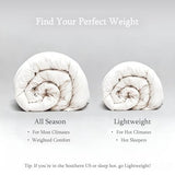 sleeprove Lightweight California King Down Comforter for Hot Sleepers &Summer, Luxury Noiseless Duvet Insert with 8 Loops, White 108x98 inches sleeprove