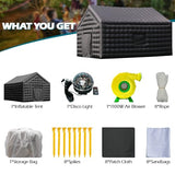 Large Inflatable Night Club Party Tent for Aldult 26FT, Black Oxford Inflatable Building with Blower&Disco Lights, Blow up Large Space Outdoor Events for Birthday, Nightclub, Business(26x20x16ft) BoldBlur