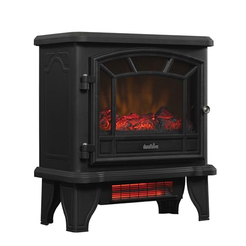 duraflame® Infrared Quartz Electric Fireplace Stove Heater, Black Duraflame