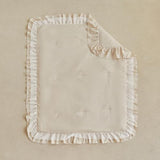 Lace Ruffle Crib Bedding Set 3 Pieces Baby Boho Lace Quilted Comforter with Fitted Sheet and Bed Skirt - Cute Ruffled Shabby Chic Baby Bedding Soft Blanket Design Pink UOZZI BEDDING