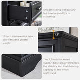 ACCOHOHO Farmhouse 8 Drawers Dresser Chests for Bedroom,52" Wide Wood Rustic Chest of Drawers with Metal Handle,Natural Texture,Drawer Organizer for Bedroom,Living Room,Hallway and Entryway,Black ACCOHOHO