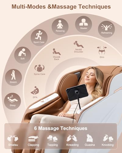 Msutree 3D Massage Chair Full Body, Zero Gravity SL-Track Shiatsu Massage Recliner Chair with Heat, AI Voice Control, Foot Rollers, Airbags, Auto Modes, Smart Screen Controller, White Msutree