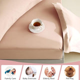 ZCXRYFL Thin- Fitted Sheet 30cm Deep Jersey Cotton Bed Sheet for Mattress, Single Double Queen King Bedspread, Mattress Cover, for Guest Room, All Season, Washable(150x200+30cm,Pink) ZCXRYFL