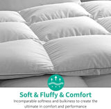 APSMILE Lightweight All-Season Down Feather Fibers Comforter Queen/Full Duvet Insert for Hot Sleepers/Warm Weather- Ultra-Soft High Fill-Power Hotel Collection Comforter, Thin Light Warmth(90"x90") APSMILE