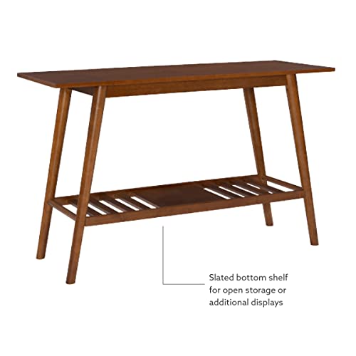 Linon Melissa Mid-Century Modern Walnut Console Table Linon