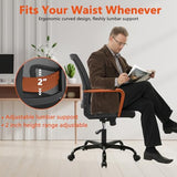 CLATINA Ergonomic Rolling Mesh Desk Chair with Executive Lumbar Support and Adjustable Swivel Design for Home Office Computer Black 8 Pack CLATINA