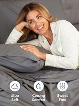 Extra Deep Pocket Twin Size Sheet Set - 3 Piece Breathable & Cooling Bed Sheets - Hotel Luxury Bedding with 16 to 21 inch Extra Deep Pockets - Soft, Fade and Wrinkle Resistant - Oeko-Tex - Dark Grey CGK Unlimited