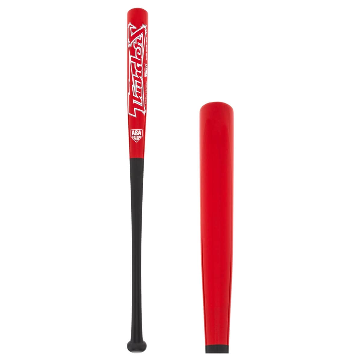 Brett Bros. Thunder Bamboo/Maple Wood ASA Slow Pitch Softball Bat: SST500 Black/Red 34" 28 oz. Brett Bros.
